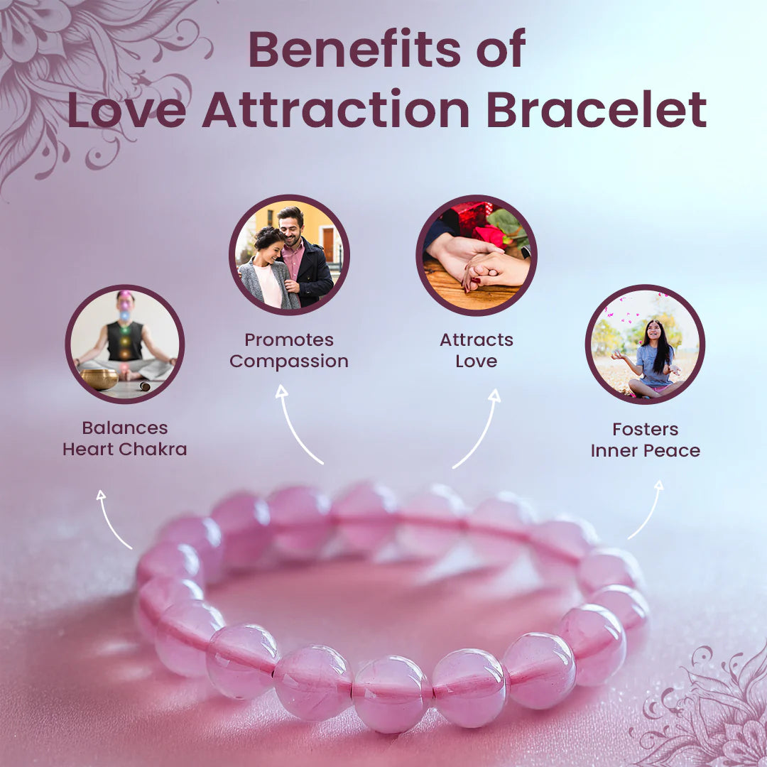 Love Attraction Bracelet (100% Original Rose Quartz)