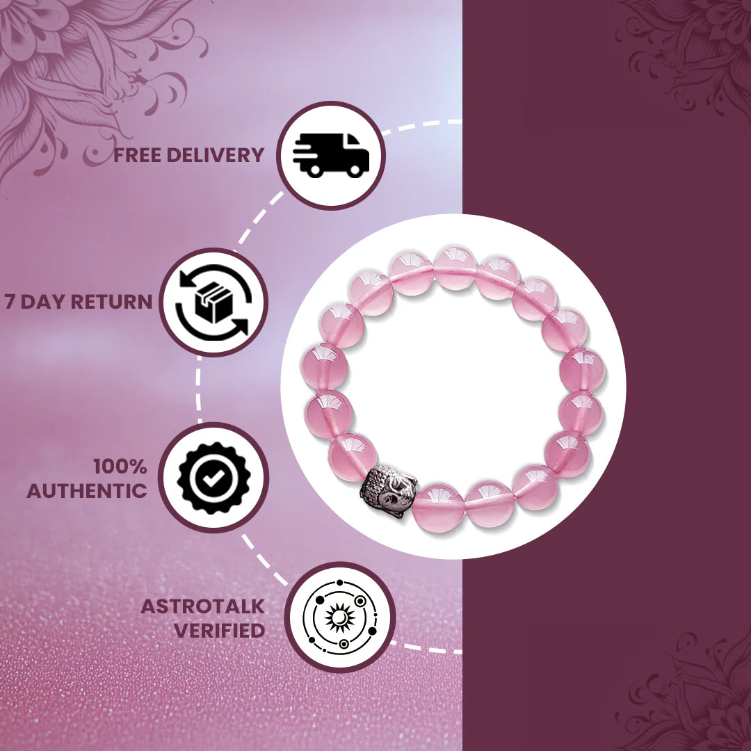 Love Attraction Bracelet (100% Original Rose Quartz)